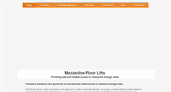 Desktop Screenshot of mezzaninefloorlifts.co.uk