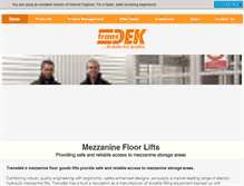 Tablet Screenshot of mezzaninefloorlifts.co.uk